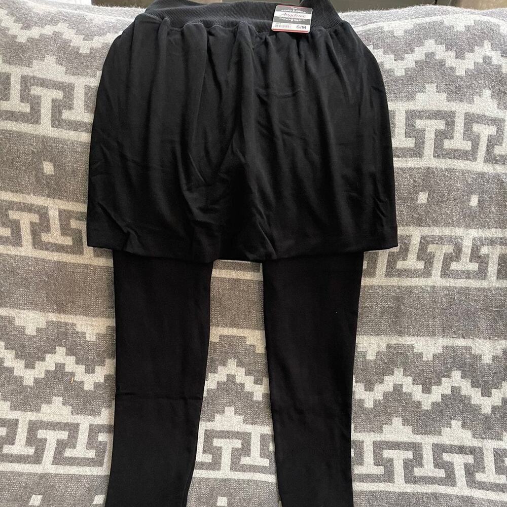 Angelina Women's Cotton Comfort High Waisted Leggings with Mini Skirt